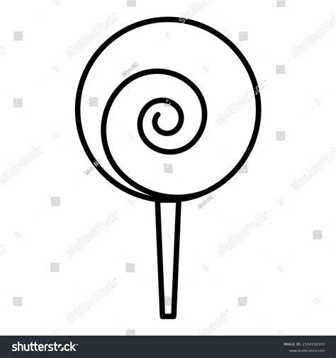 Jawbreaker Line Art Icon Candy Stock Vector (Royalty Free) 2144250103 ...