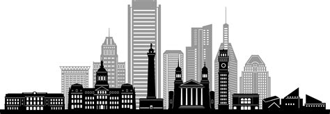 BALTIMORE MARYLAND City SKYLINE Outline Silhouette Vector Svg - Etsy UK