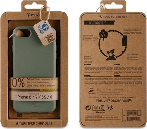 Muvit Bambootek Back Cover moss green (iPhone SE 2020/8/7/6S/6 ...