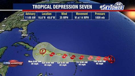 Tropical Depression 7 forms east of Caribbean, long-range forecast not set in stone | FOX 13 ...