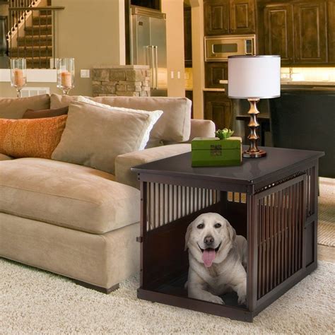 Large End Table Dog Crate | Wooden dog crate, Dog crate, Diy dog crate