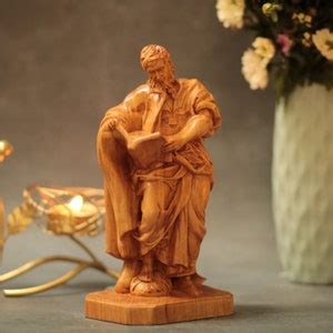 St. Matthew the Apostle Statue Wood Carving Home Decor Jesus Wood ...