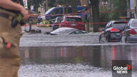 Major Montreal water-main break causes rushing floods, large sinkhole ...