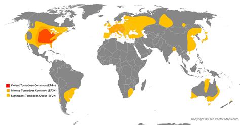 Worldwide tornado frequency map (derived by @scienceoutthere from tornado archive data) : r/MapPorn