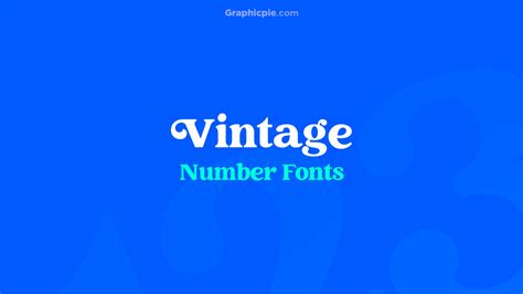 Retro Vintage Number Fonts For Old School Designs - Graphic Pie