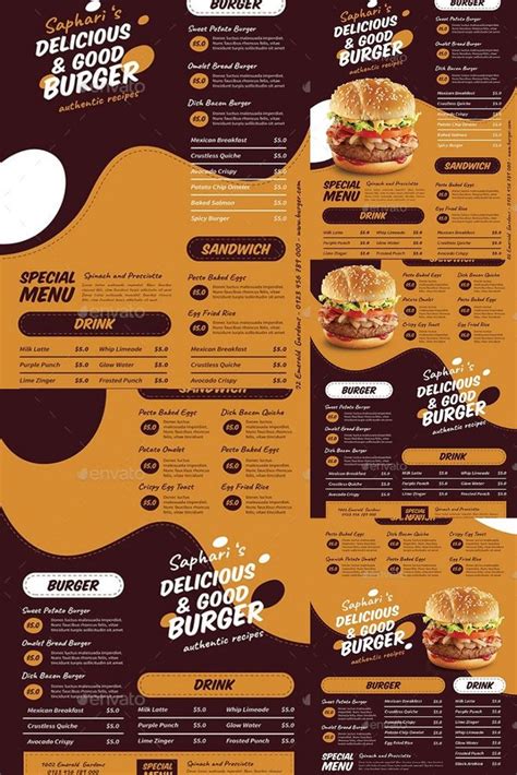 Fast Food Menu | Fast food menu, Food menu, Food menu design