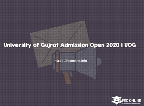 University of Gujrat Admission Open 2020 | UOG