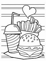 Hamburger coloring pages sketch template