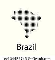 900+ Royalty Free Black Brazil Map Vector Illustration Clip Art - GoGraph