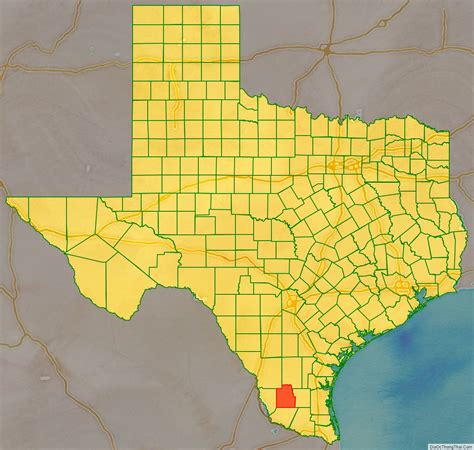 Map of Jim Hogg County, Texas - Thong Thai Real