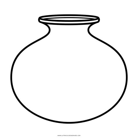 Clay Pot Coloring Page