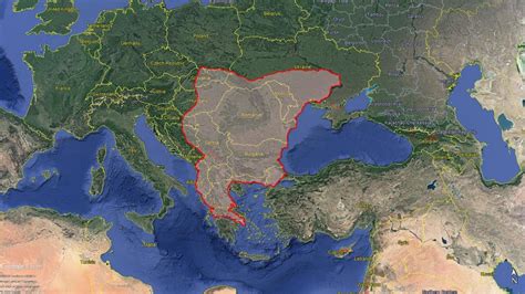 The Bulgarian Empire at its peak in Google Earth : MapPorn