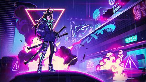 HD wallpaper: anime, anime girls, cyberpunk | Wallpaper Flare