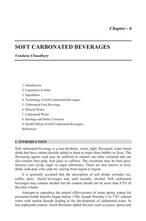 (PDF) Soft Carbonated Beverages