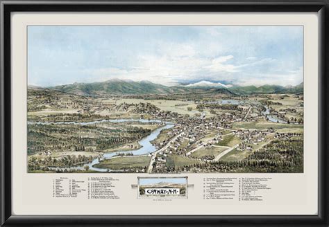 Conway NH 1896 (Color) | Vintage City Maps - Restored Bird's Eye Views