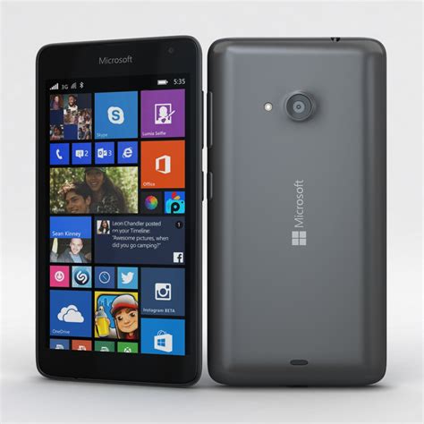 Microsoft Lumia 535 and Dual SIM Gray 3D Model – Buy Microsoft Lumia 535 and Dual SIM Gray 3D ...