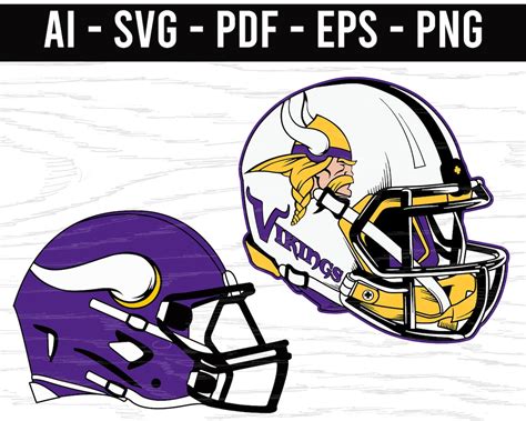 Minnesota Vikings Helmet SVG png ai eps pdf NFL sports Logo | Etsy