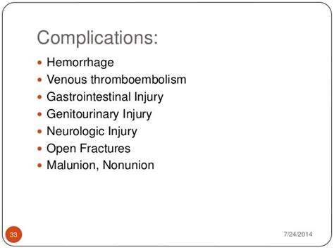 Pelvic Fracture Complications