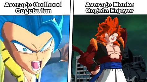 Godhood Gogeta Fan VS Monke Gogeta Enjoyer - Db Legends Meme - YouTube