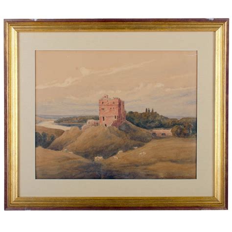 Watercolor of Norham Castle, Northumberland, England | Chairish