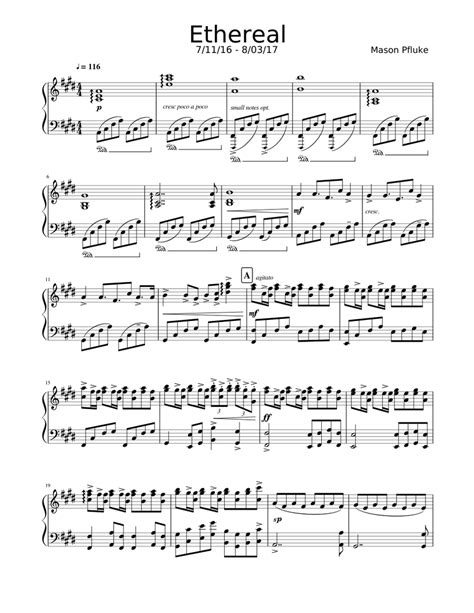 Ethereal Sheet music for Piano (Solo) | Musescore.com