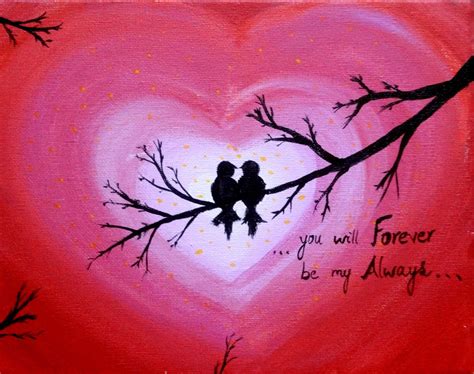 Personalized Valentine Gift Idea Love Birds Acrylic Painting - Etsy ...