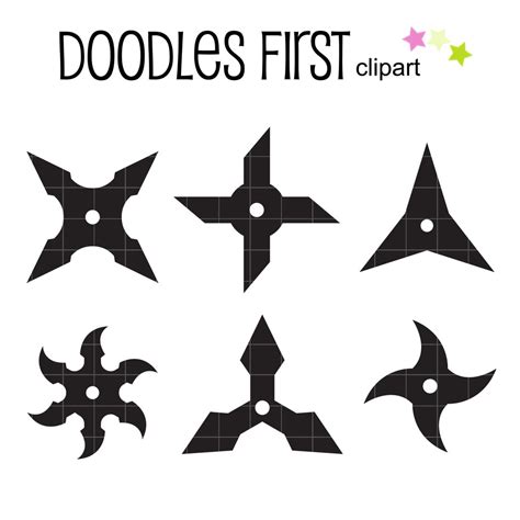 Ninja Star Shuriken Digital Clip Art for Scrapbooking Card Making ...