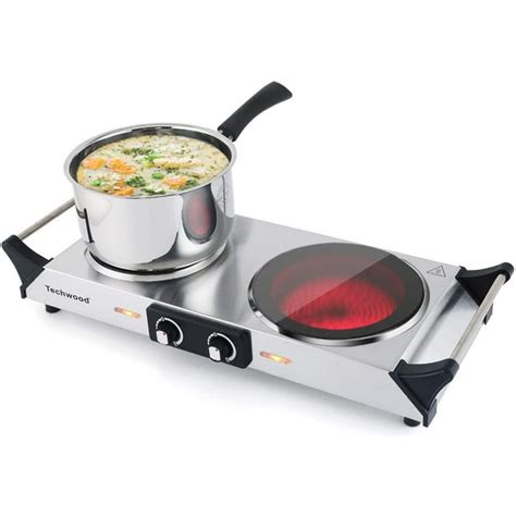 Techwood Hot Plate Portable Electric Stove 1800W Countertop Infrared ...