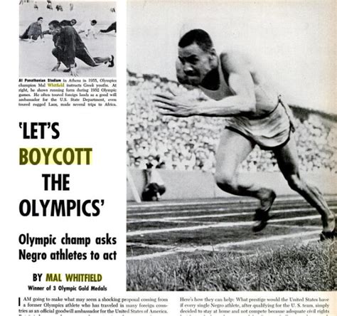 Olympian Mal Whitfield, Who Called for a Boycott of the Tokyo Olympics ...