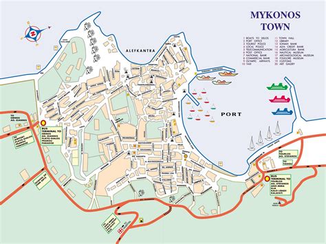 Mykonos Town Map - Mykonos Greece • mappery