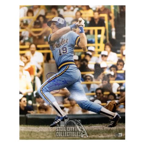 Robin Yount Autographed Milwaukee Brewers 16x20 Photo - BAS | Steel ...