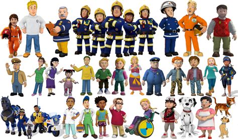 Fireman Sam characters transparent images by davidtjbrennan on DeviantArt