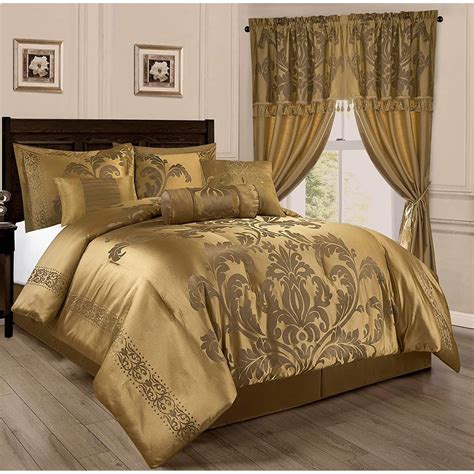 Chezmoi Collection Royale 7-Piece Jacquard Floral Comforter Set - Walmart.com | Comforter sets ...