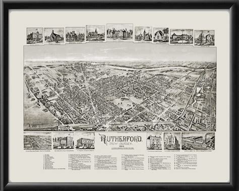 Rutherford NJ 1904 Restored Map | Vintage City Maps