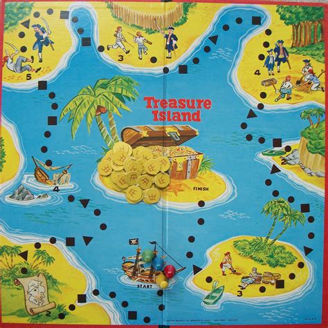 1956 Vintage Board Game of Treasure Island - All About Fun and Games