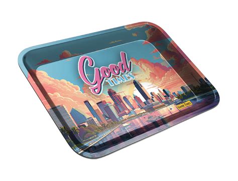 Good Times City Vibes Rolling Tray - Smoke GT