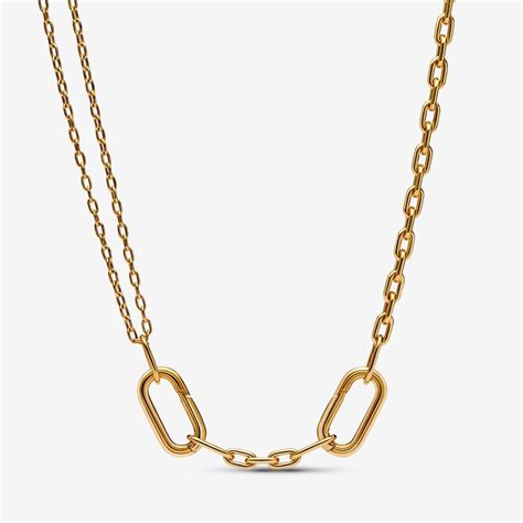 Pandora ME Double Link Chain Necklace | Gold plated | Pandora US