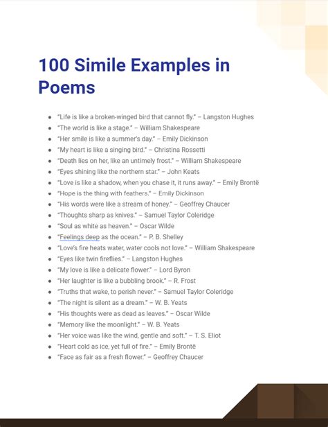 Simile in Poems - 99+ Examples, How to Write, PDF, Tips