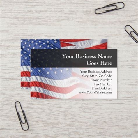 American Flag Business Card Design | Zazzle.com