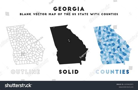 Georgia Map Borders Georgia Your Infographic Stock Vector (Royalty Free ...