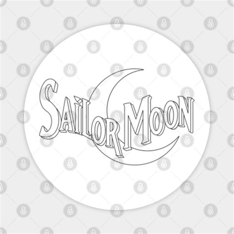 Sailor Moon DIC logo (outline only) - Sailor Moon - Magnet | TeePublic