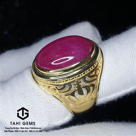 Tahi 3714 - Nhẫn vương miện đá quý Ruby - TahiGems