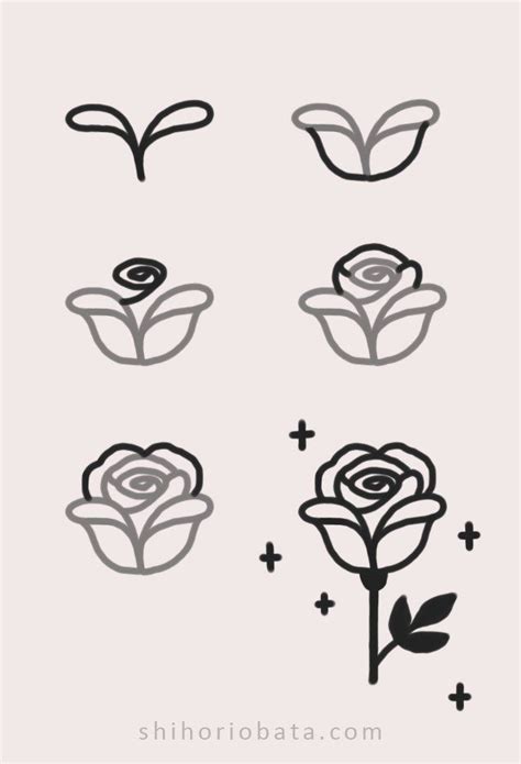 Great 15 Easy Rose Drawing Ideas | Easy doodles drawings, Easy drawings ...