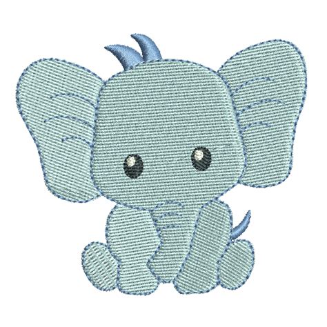 Mini Baby Elephant Machine Embroidery Designs | Rosieday Embroidery | RosiedayEmbroidery