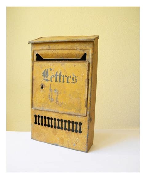 vintage letter box french metal post box