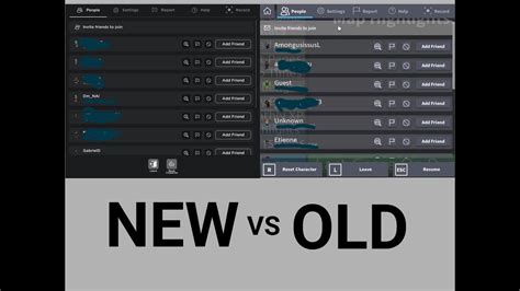 NEW VS OLD ROBLOX MENU - YouTube