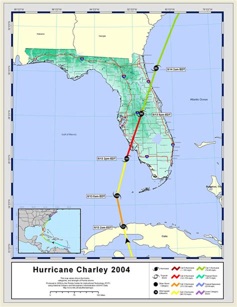 Storm Tracks by Name: Hurricane Charley, 2004