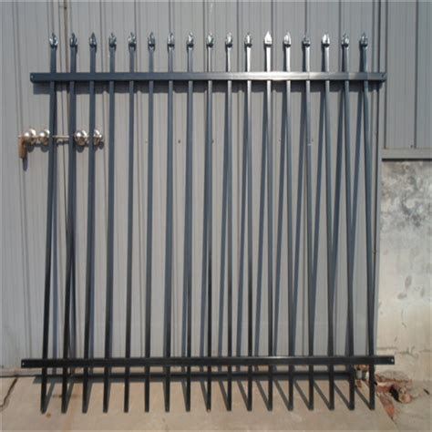 2.4m X 2.4m SHS 65mm Tube Black Garrison Garden Fence Panels Security Spear Top Tubular Steel ...