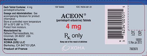 DailyMed - ACEON- perindopril erbumine tablet