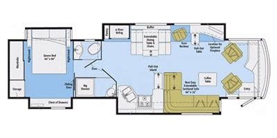 2013 Winnebago Journey Series M-40U-Cummins 380hp Floorplan, Prices, Values & Specs - NADAguides